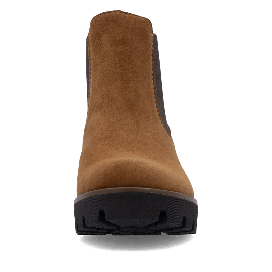 braune elastische stiefel für damen rieker 79265-22