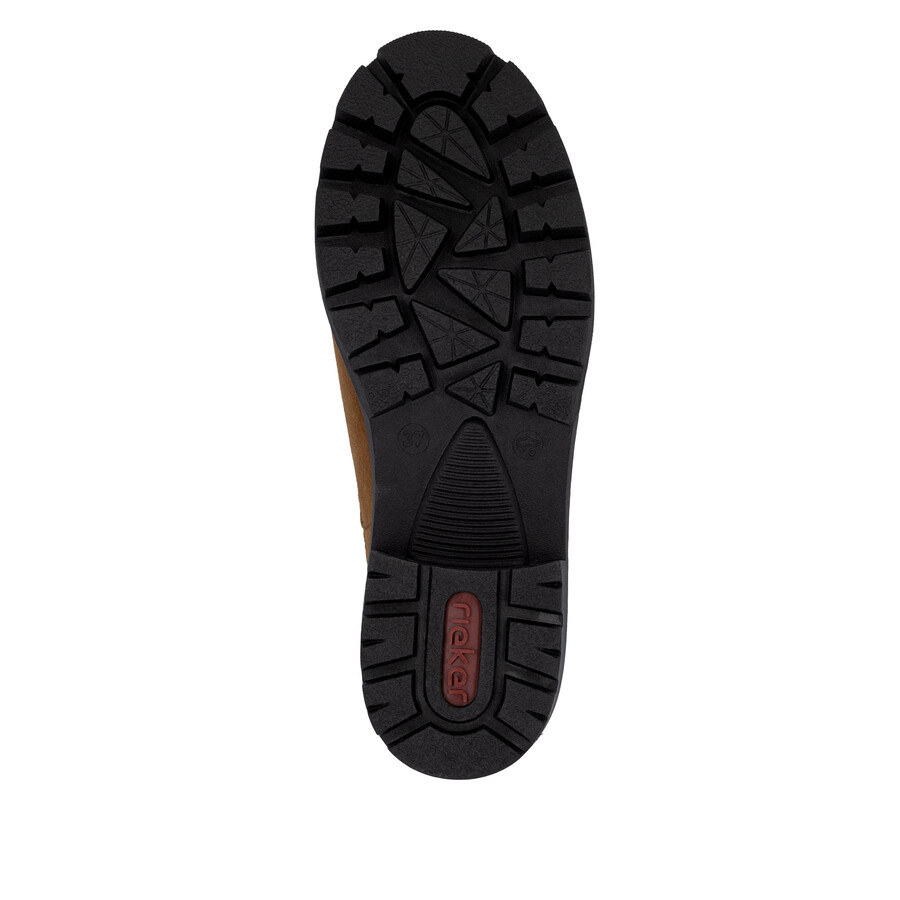 braune elastische stiefel für damen rieker 79265-22