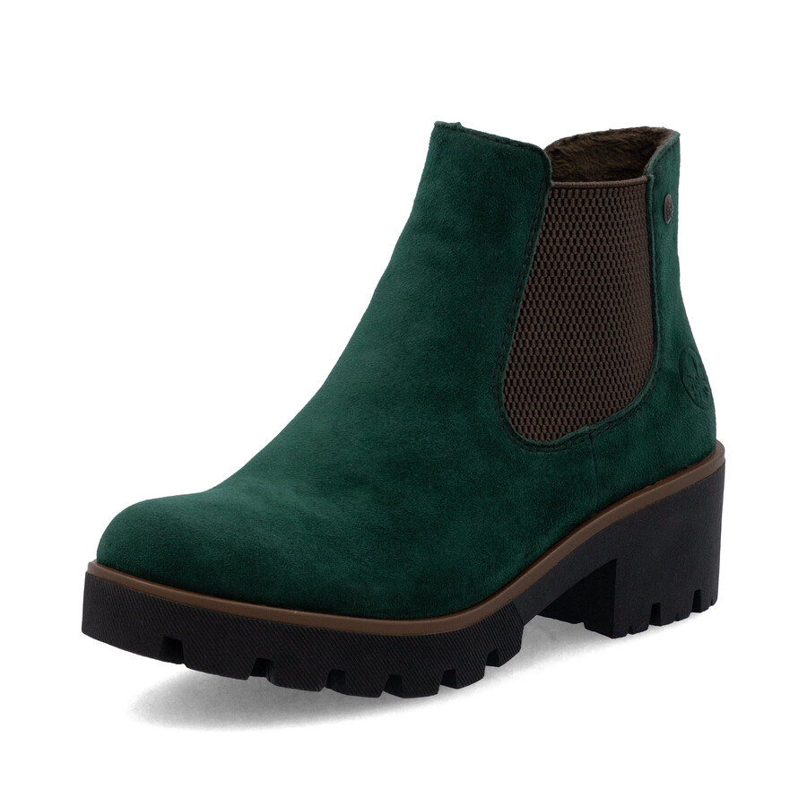 grüne elastische stiefel für damen rieker 79265-55