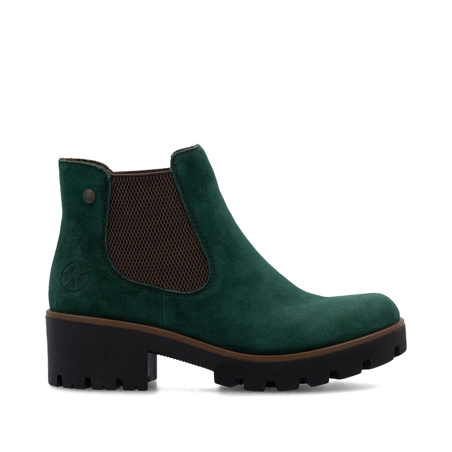 grüne elastische stiefel für damen rieker 79265-55