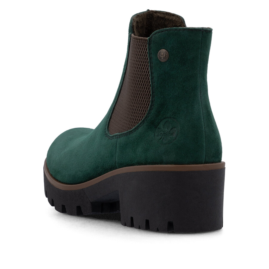 grüne elastische stiefel für damen rieker 79265-55