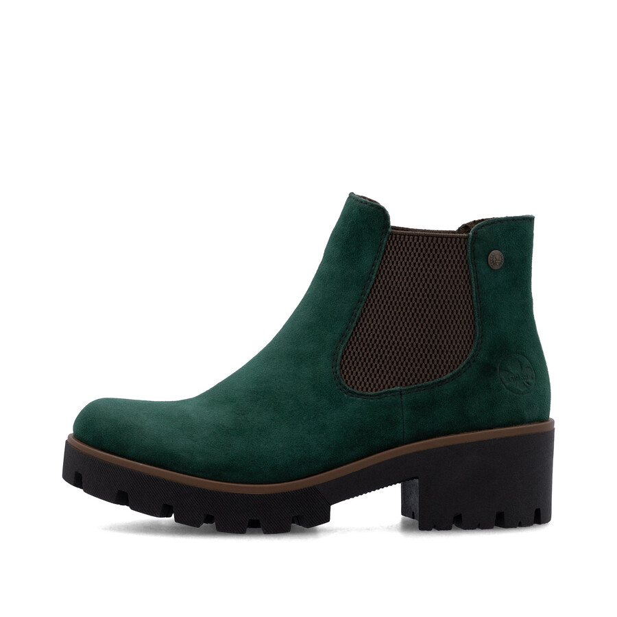 grüne elastische stiefel für damen rieker 79265-55