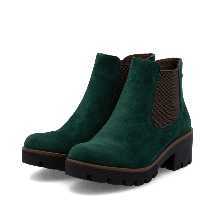 grüne elastische stiefel für damen rieker 79265-55