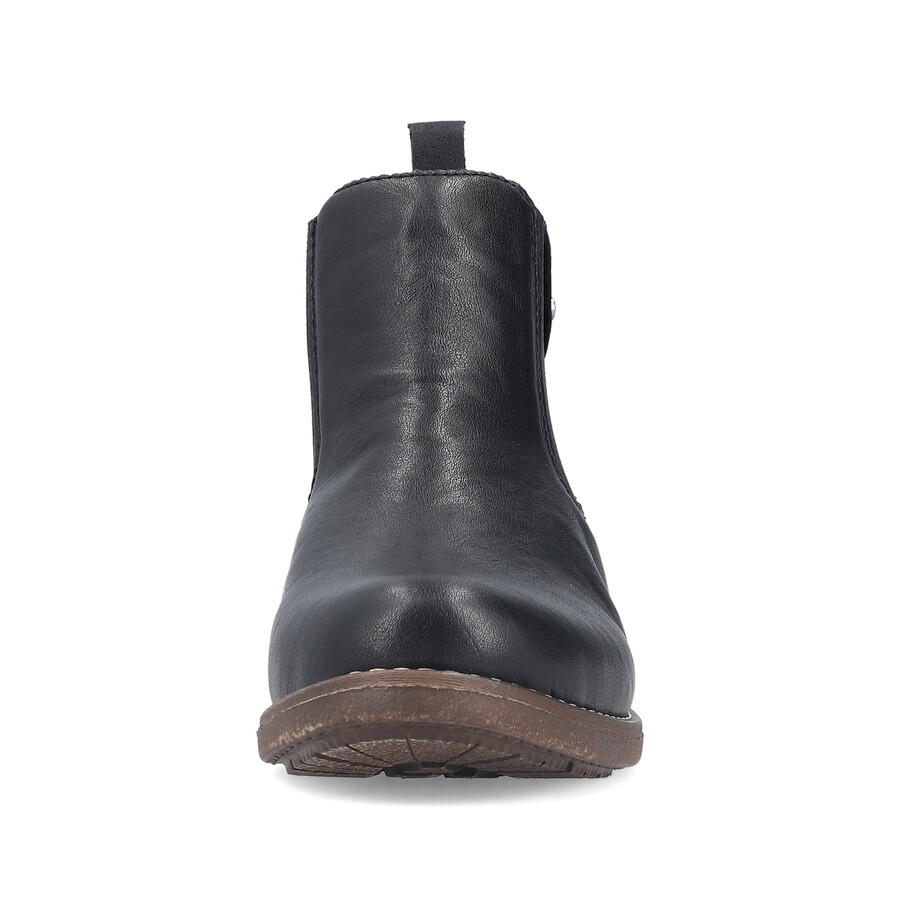 schwarze elastische stiefel für damen rieker 79450-00
