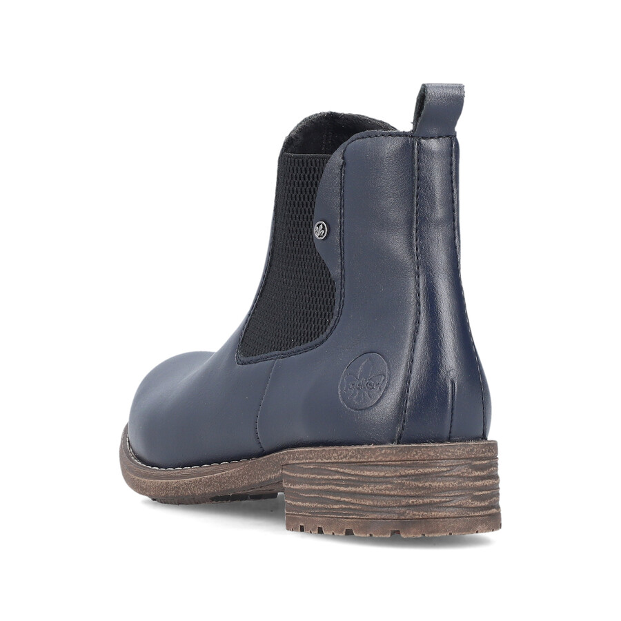 blaue elastische stiefel für damen rieker 79450-14