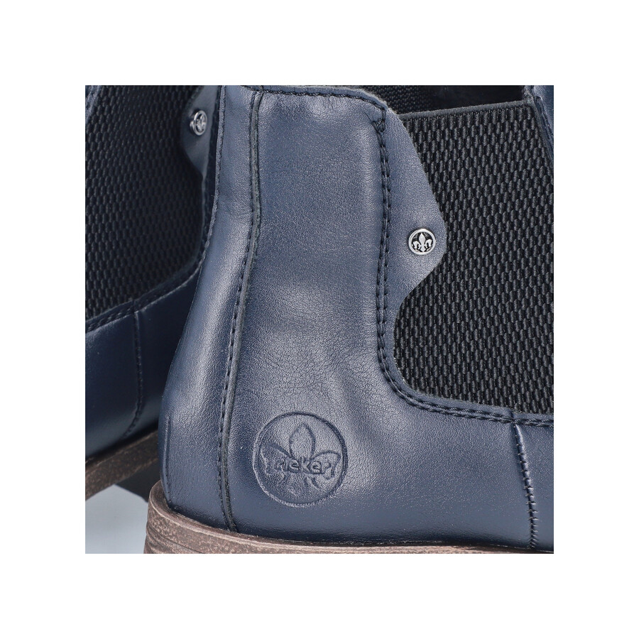 blaue elastische stiefel für damen rieker 79450-14