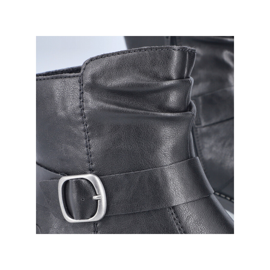 schwarze damen-stiefel mit reißverschluss rieker 79462-00