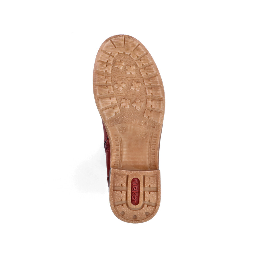 rote damen-stiefel mit reißverschluss rieker 94692-35