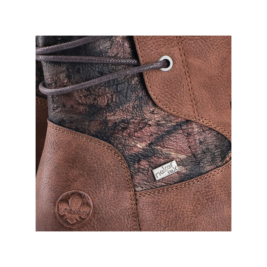 braune damen-stiefel mit reißverschluss rieker 94693-24