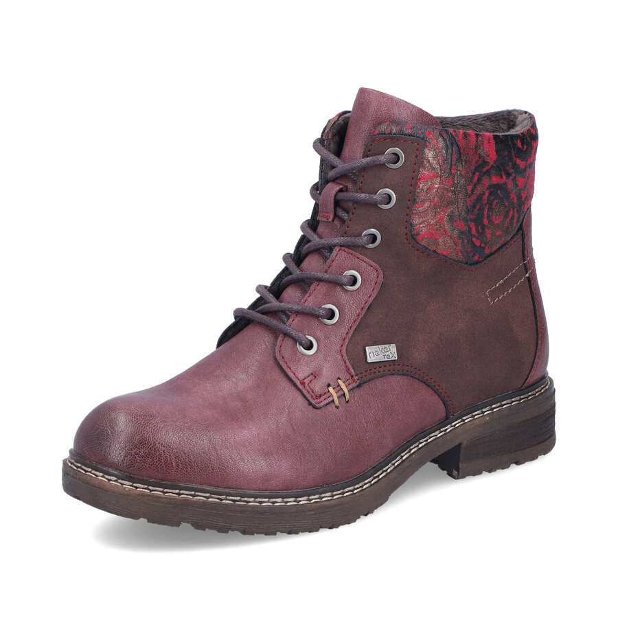 rote damen-stiefel mit reißverschluss rieker 94712-35
