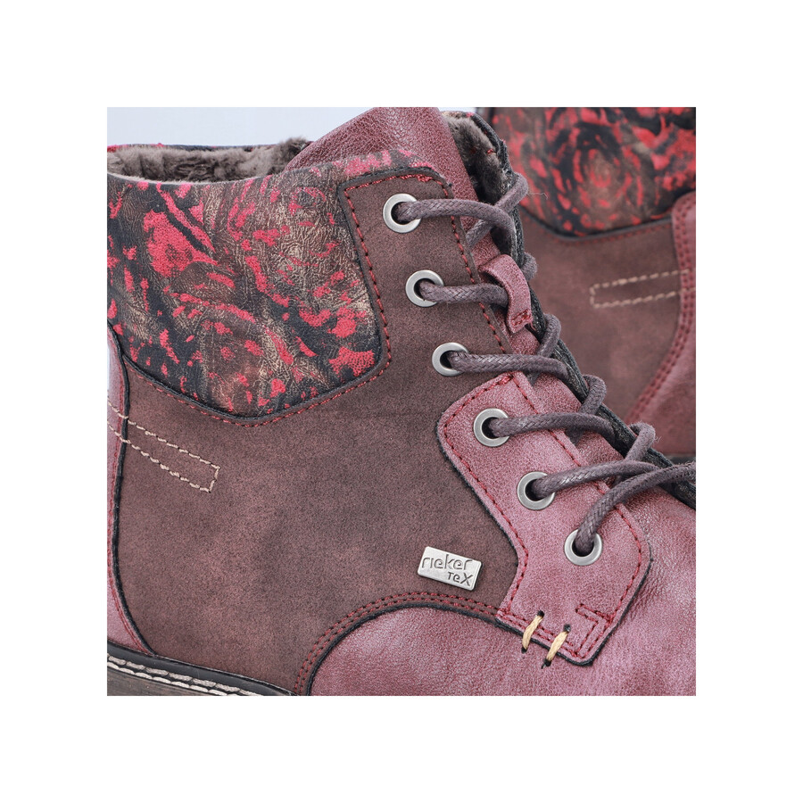 rote damen-stiefel mit reißverschluss rieker 94712-35