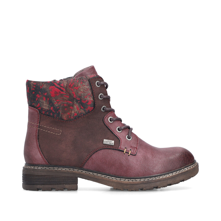 rote damen-stiefel mit reißverschluss rieker 94712-35