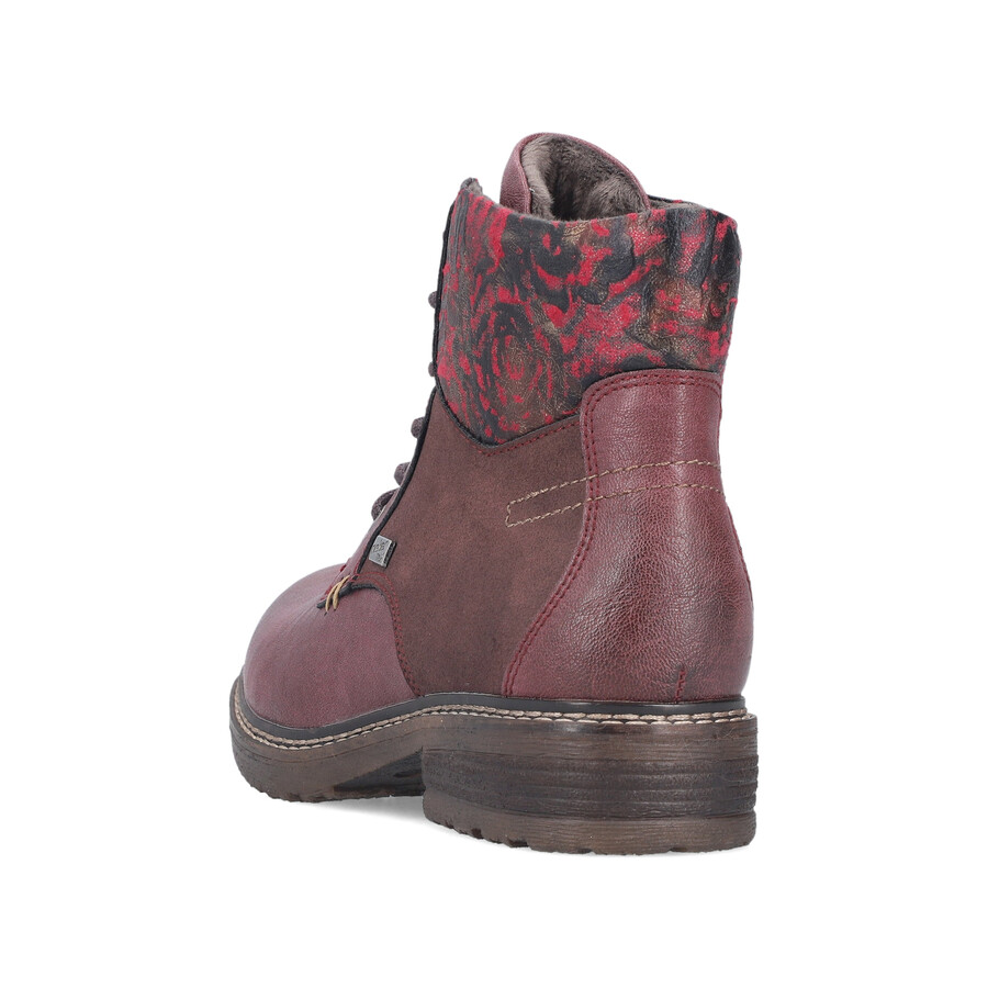 rote damen-stiefel mit reißverschluss rieker 94712-35