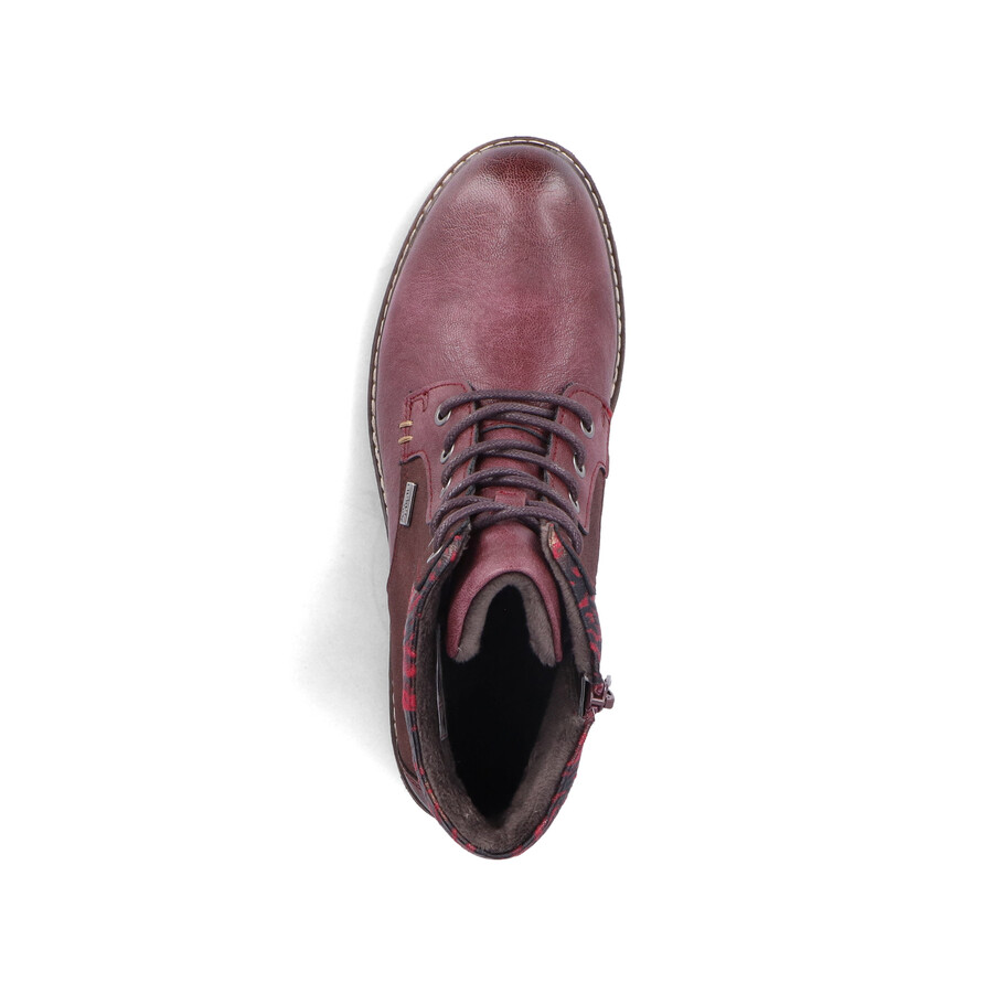 rote damen-stiefel mit reißverschluss rieker 94712-35
