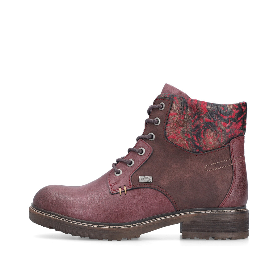 rote damen-stiefel mit reißverschluss rieker 94712-35