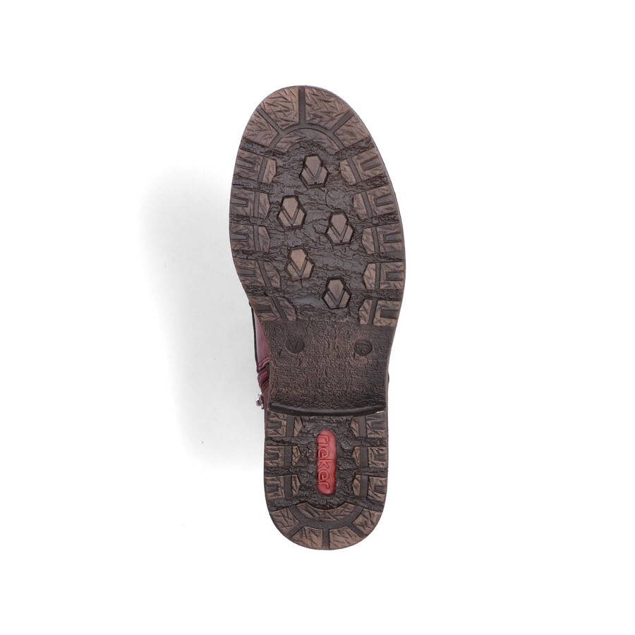 rote damen-stiefel mit reißverschluss rieker 94712-35