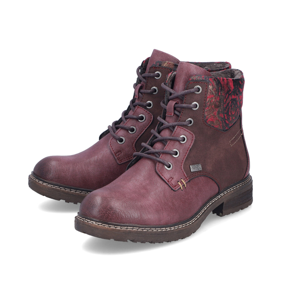 rote damen-stiefel mit reißverschluss rieker 94712-35