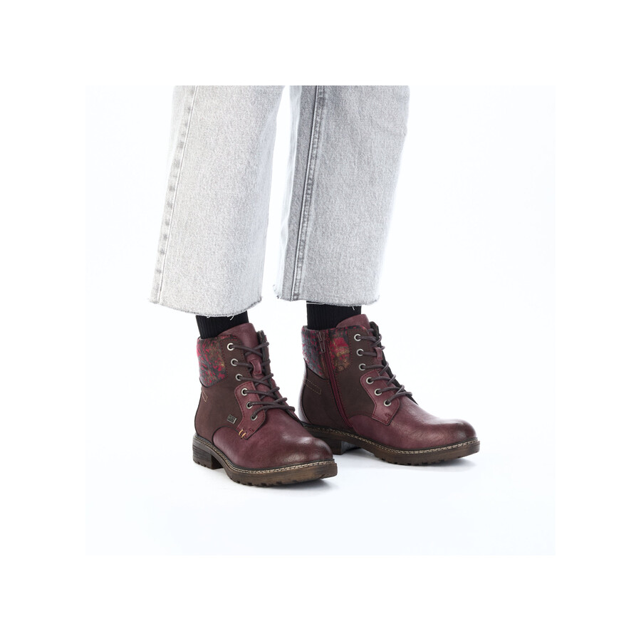 rote damen-stiefel mit reißverschluss rieker 94712-35