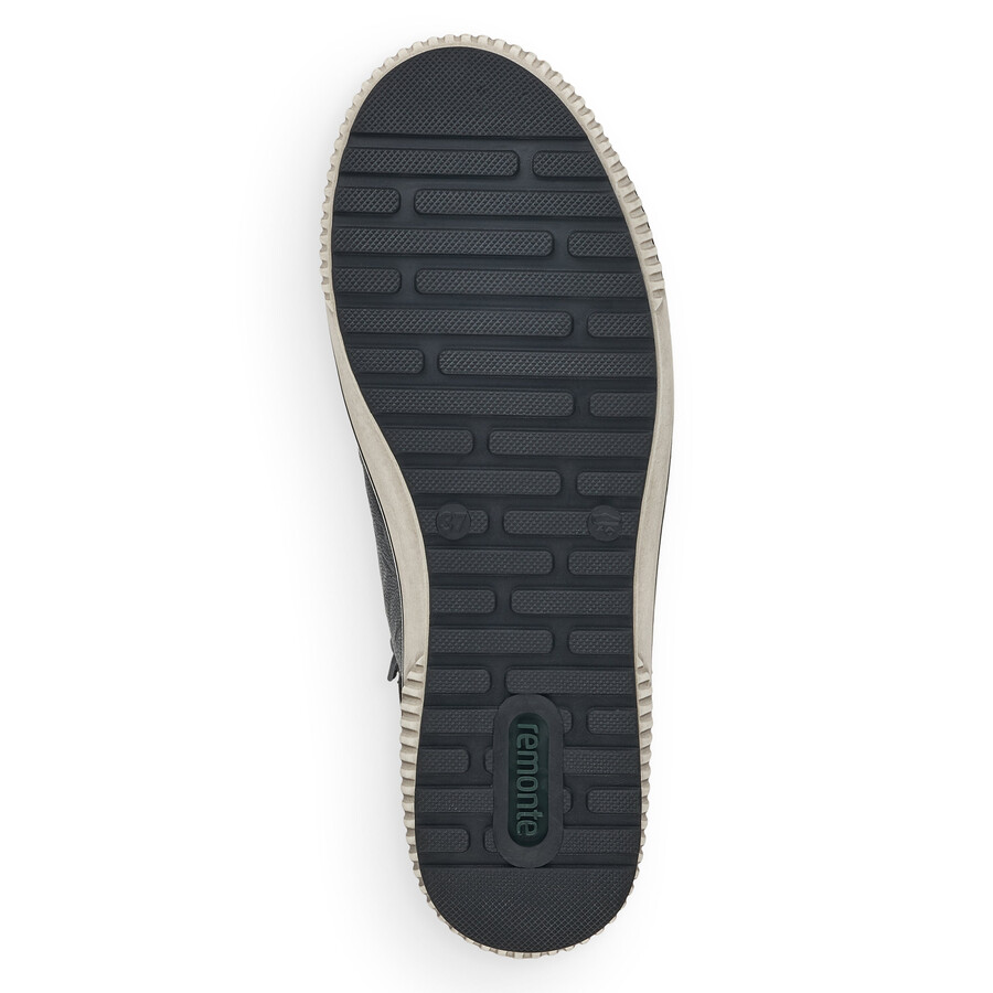 schwarze damen-stiefeletten mit reißverschluss remonte d0772-01