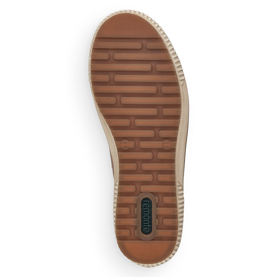 braune damen-stiefeletten mit reißverschluss remonte d0772-22