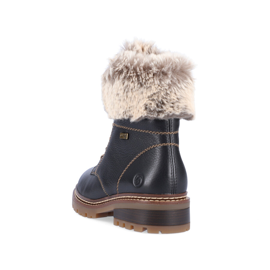 schwarze damen-stiefel mit reißverschluss remonte d0b74-01