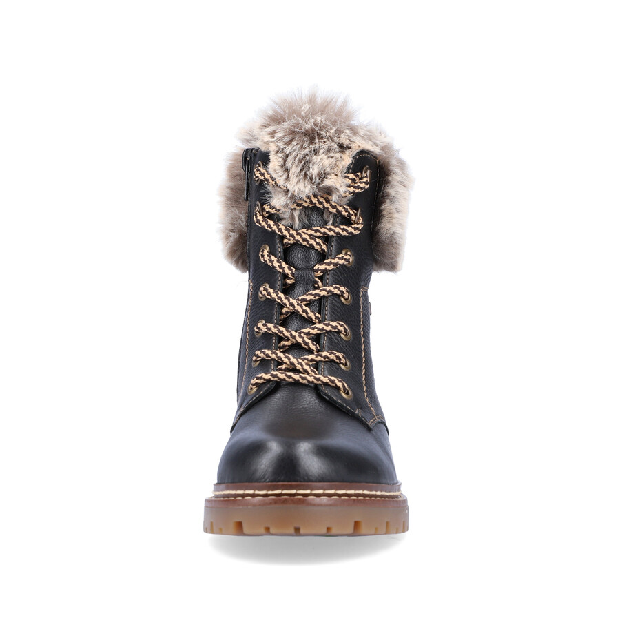 schwarze damen-stiefel mit reißverschluss remonte d0b74-01