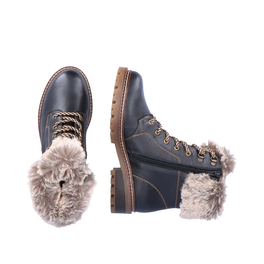 schwarze damen-stiefel mit reißverschluss remonte d0b74-01