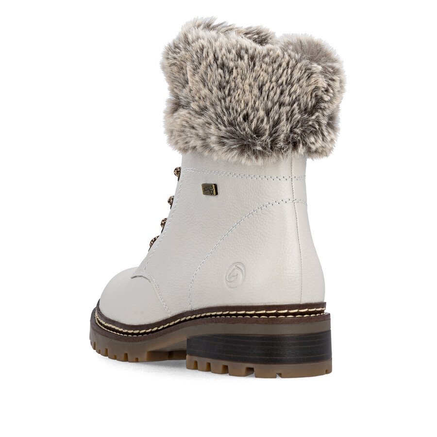 weiße damen-stiefeletten mit reißverschluss remonte d0b74-80