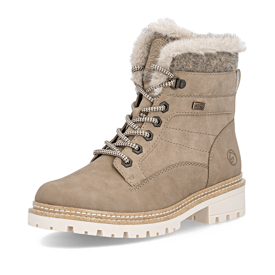 braune damen-stiefeletten mit reißverschluss remonte d0b81-20