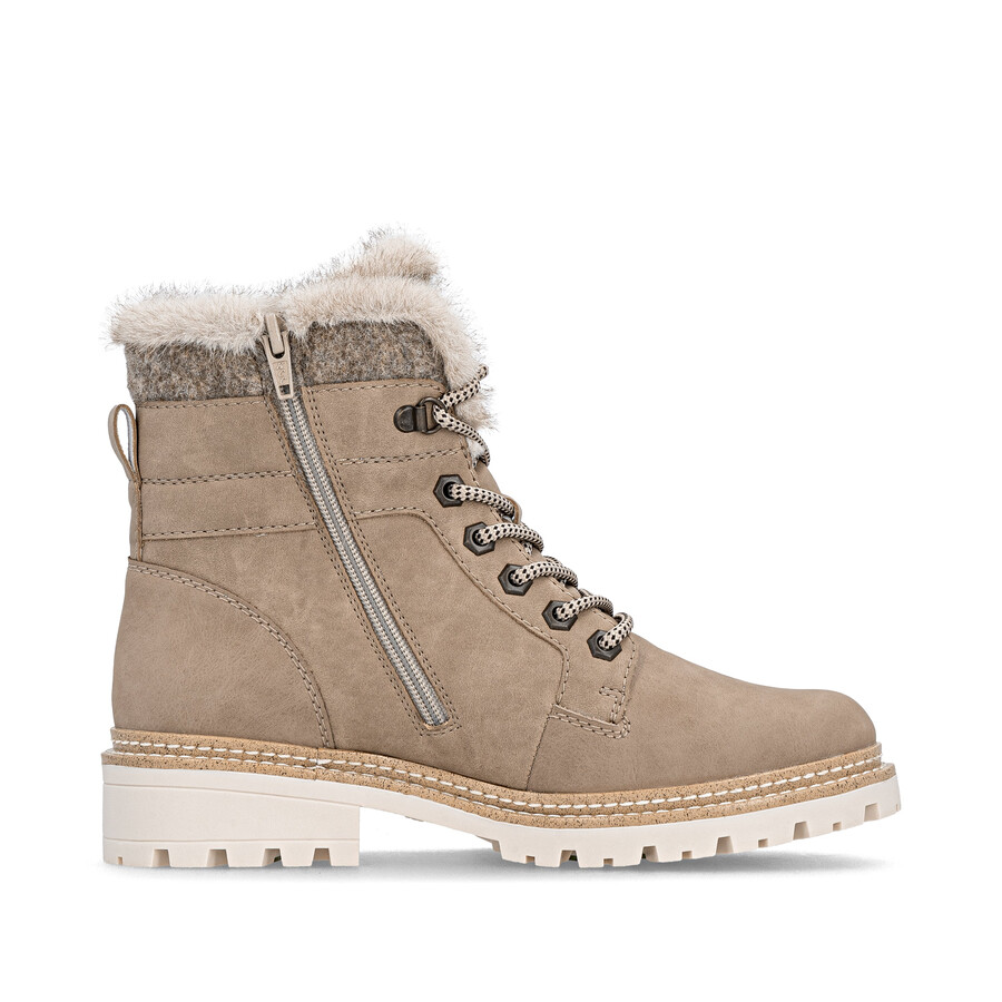 braune damen-stiefeletten mit reißverschluss remonte d0b81-20