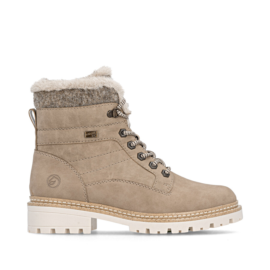 braune damen-stiefeletten mit reißverschluss remonte d0b81-20
