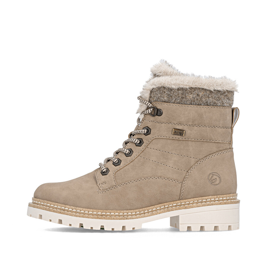braune damen-stiefeletten mit reißverschluss remonte d0b81-20