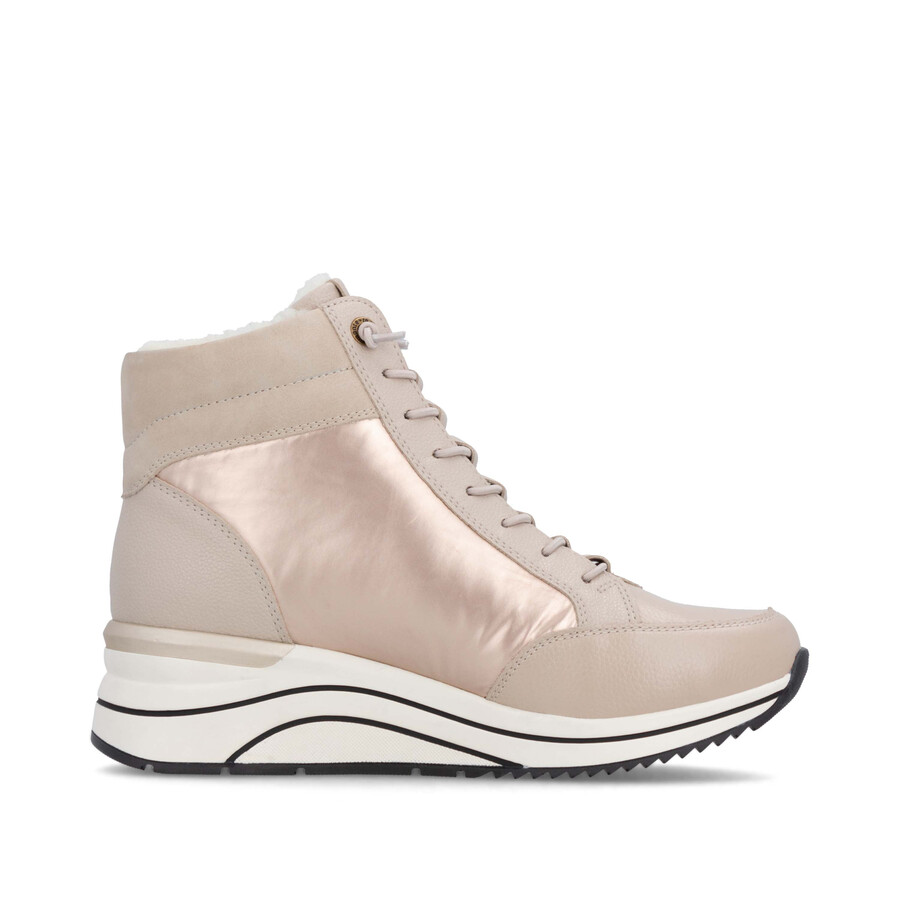 beige damen-stiefeletten mit reißverschluss remonte d0t72-60