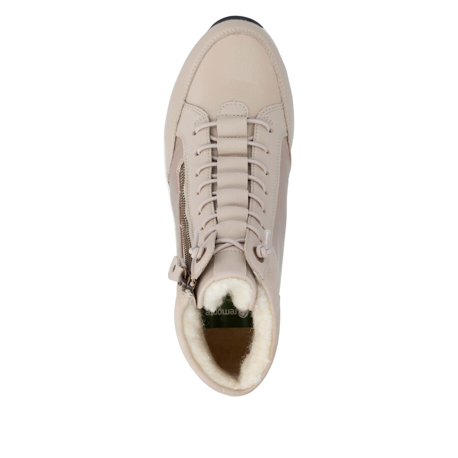 beige damen-stiefeletten mit reißverschluss remonte d0t72-60