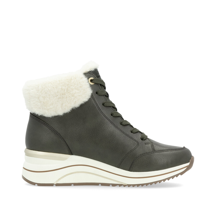 grüne damen-stiefel mit reißverschluss remonte d0t77-52