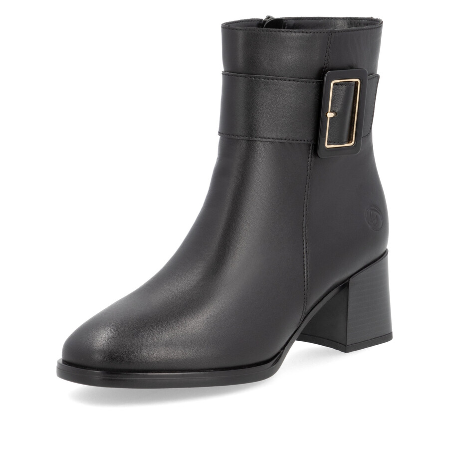 schwarze damenstiefel mit reißverschluss remonte d0v80-00