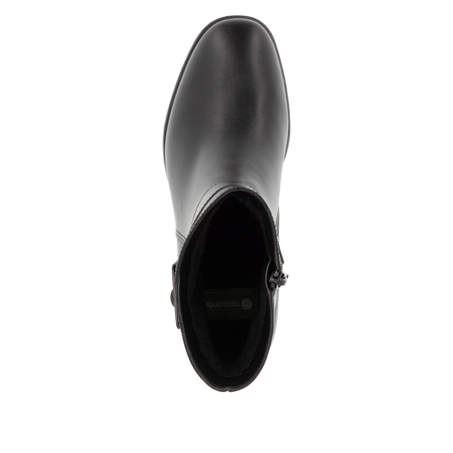 schwarze damenstiefel mit reißverschluss remonte d0v80-00