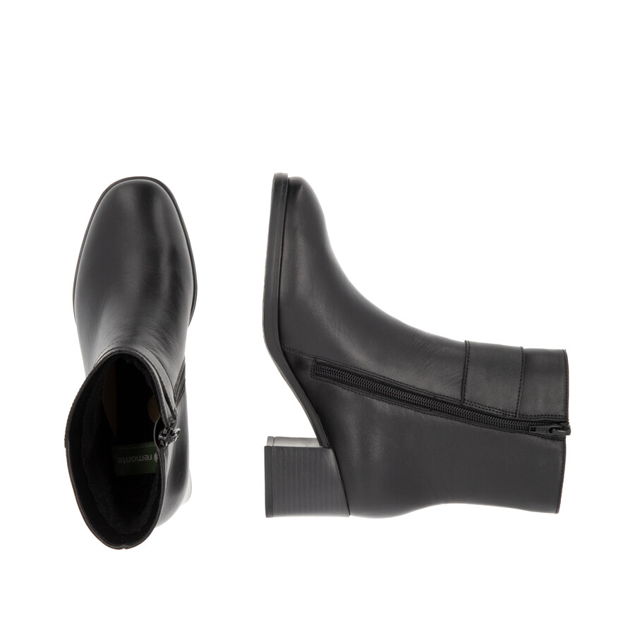 schwarze damenstiefel mit reißverschluss remonte d0v80-00
