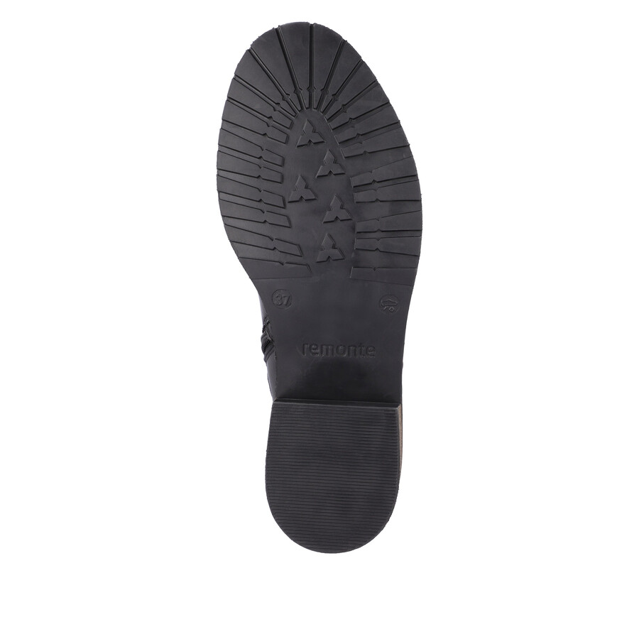 schwarze damen-stiefel mit reißverschluss remonte d1a73-01