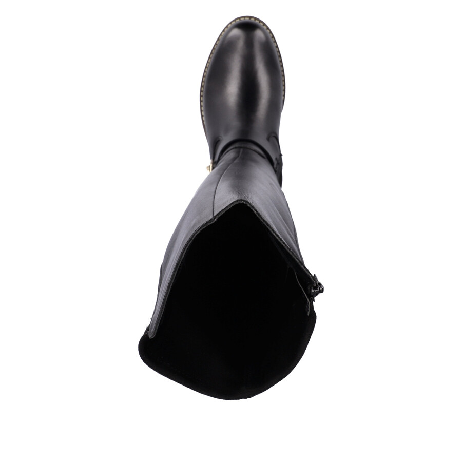 schwarze damen-stiefel mit reißverschluss remonte d1a73-01