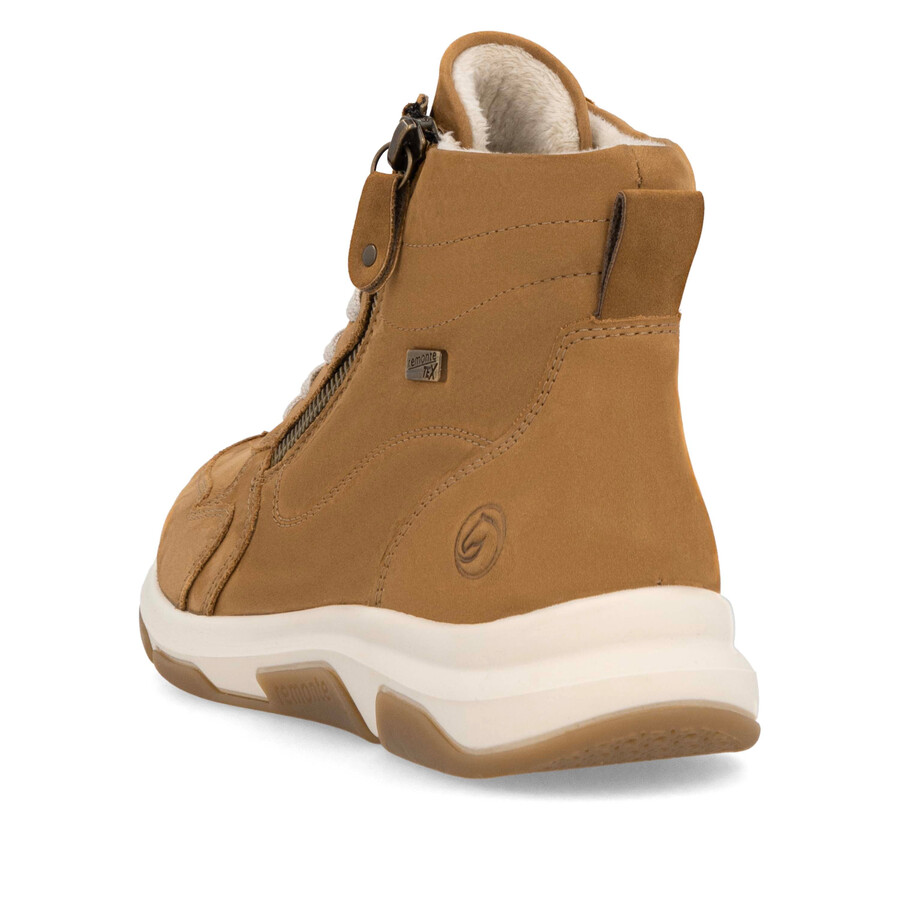 braune damen-stiefel mit reißverschluss remonte d1s71-22