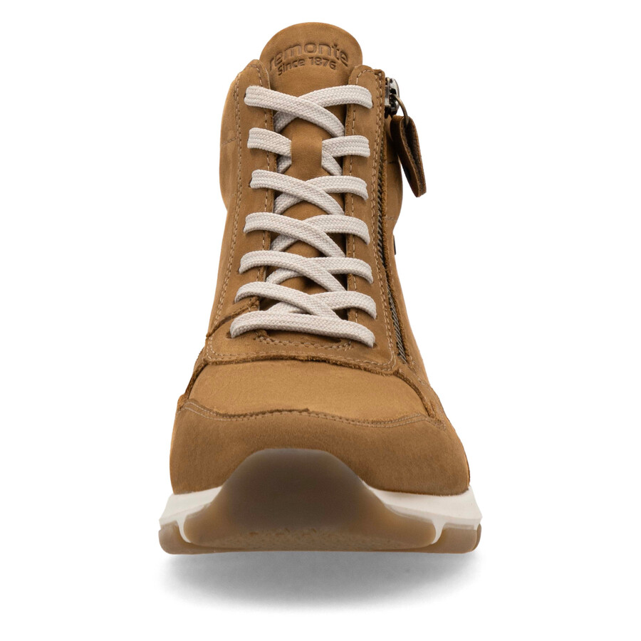 braune damen-stiefel mit reißverschluss remonte d1s71-22