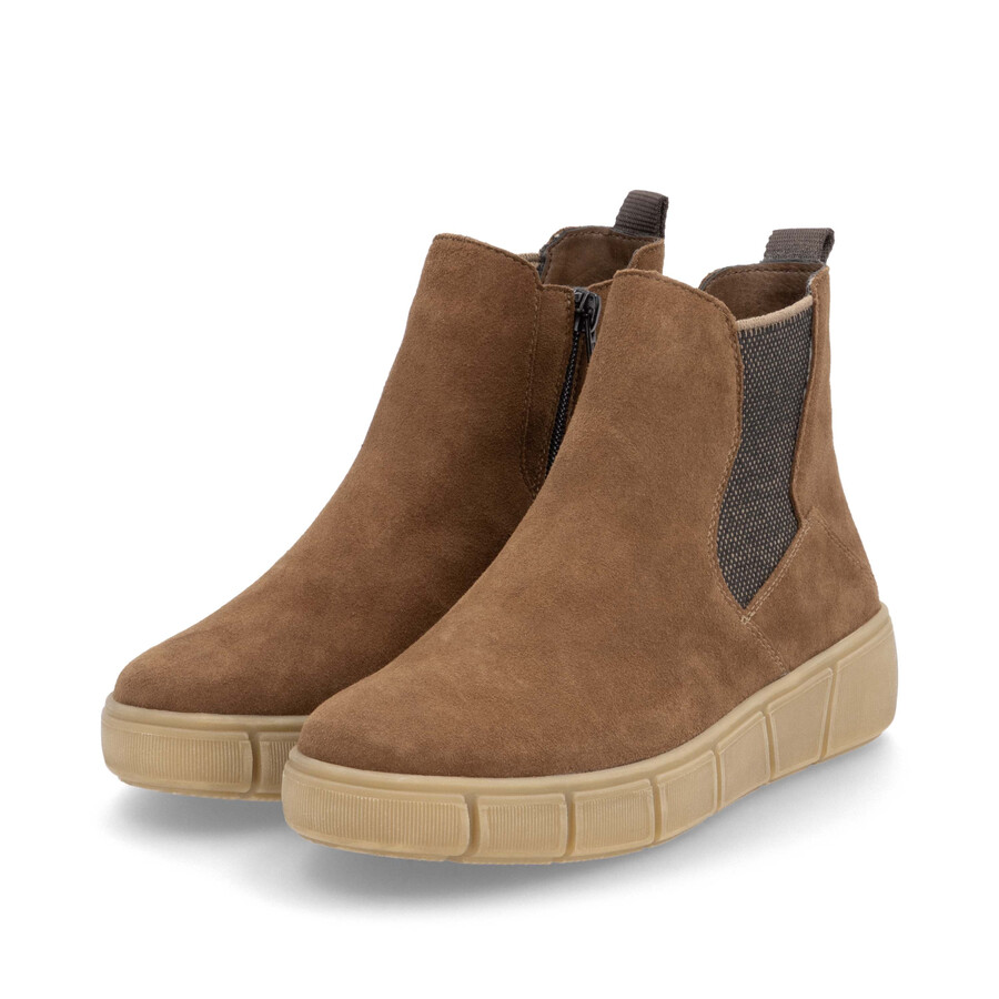 braune damen-stiefel mit reißverschluss remonte d1t71-24