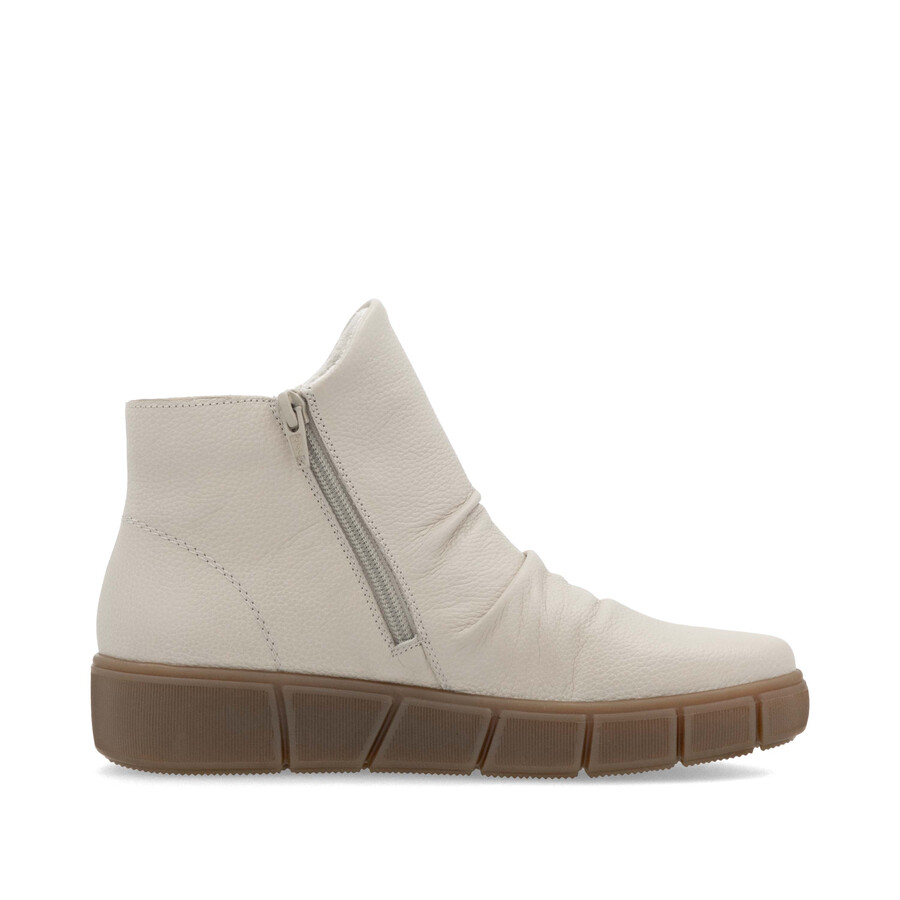 beige damen-stiefeletten mit reißverschluss remonte d1t73-60
