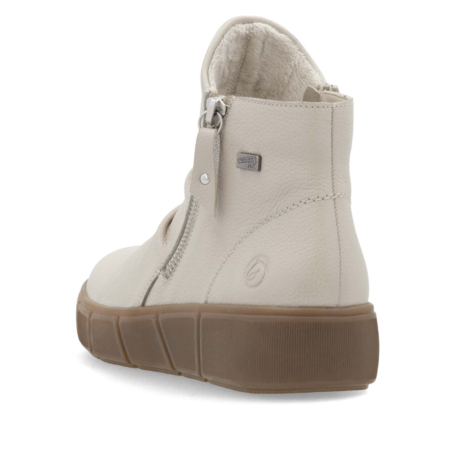 beige damen-stiefeletten mit reißverschluss remonte d1t73-60
