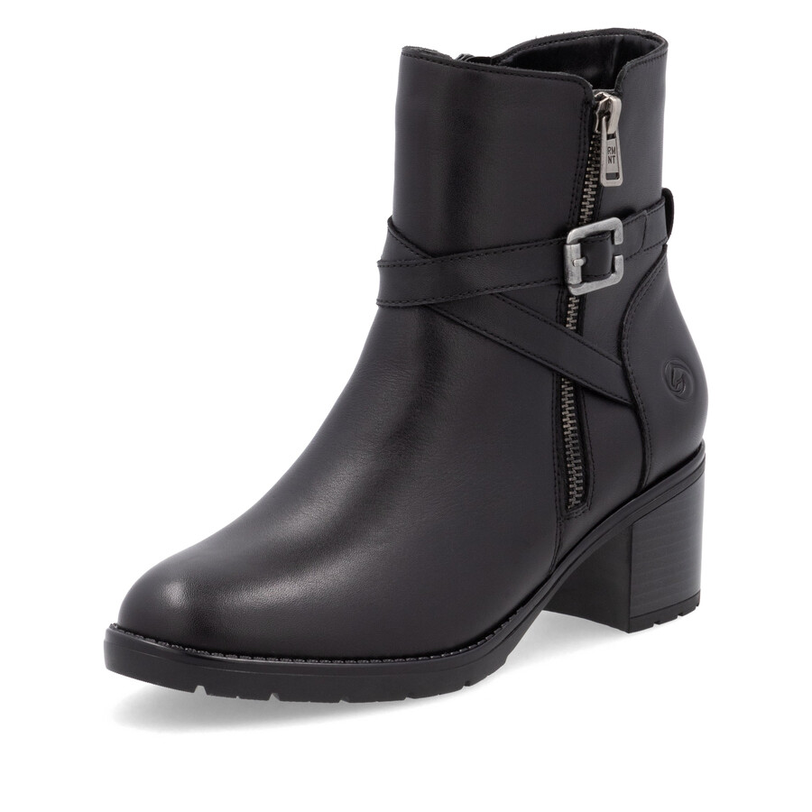 schwarze damen-stiefel mit reißverschluss remonte d2a72-00