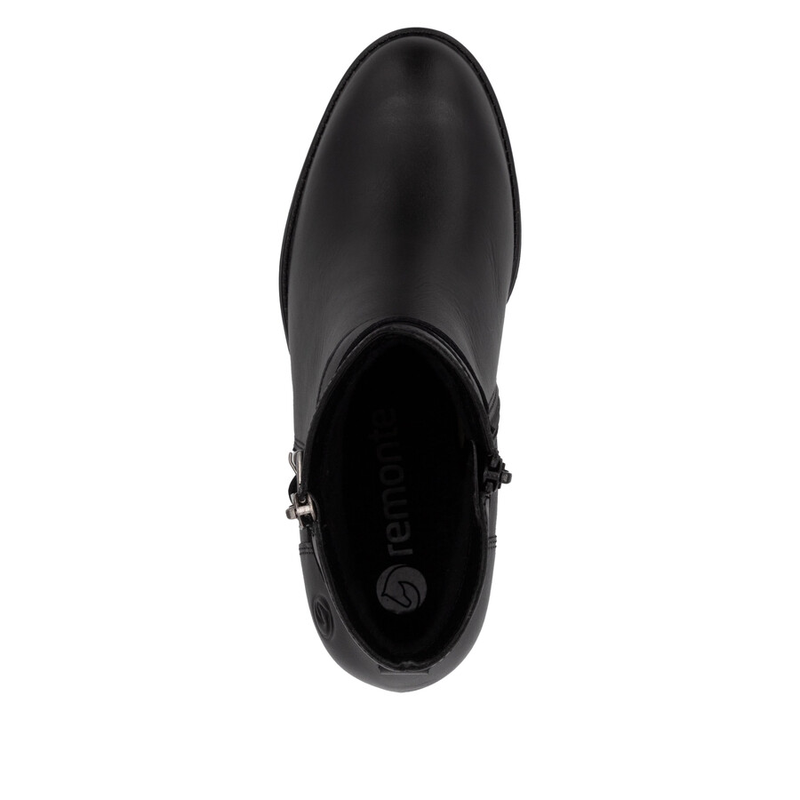 schwarze damen-stiefel mit reißverschluss remonte d2a72-00