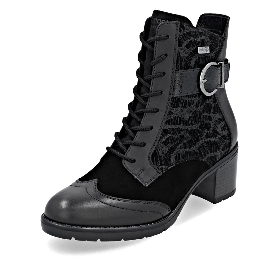 schwarze damen-stiefeletten mit reißverschluss remonte d2a77-02