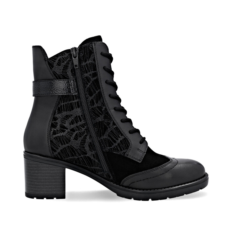 schwarze damen-stiefeletten mit reißverschluss remonte d2a77-02