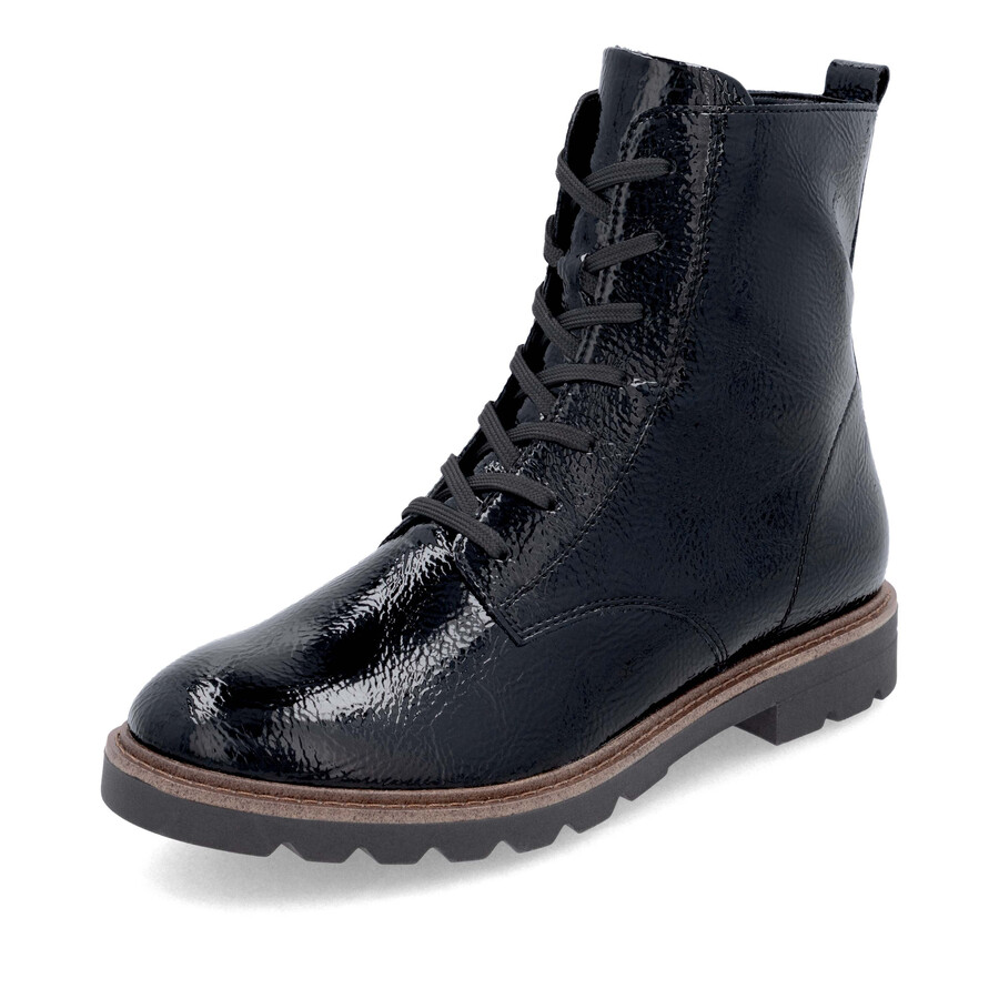 schwarze damen-stiefeletten mit reißverschluss remonte d2q71-03